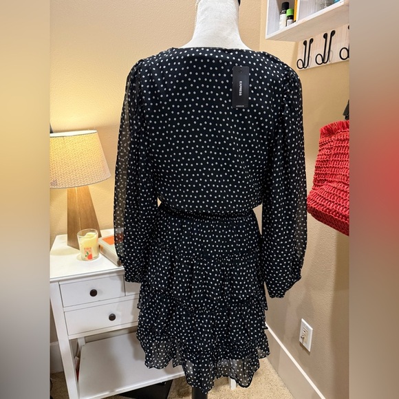 Express NWT Polka Dot Dress SML - Picture 2 of 9